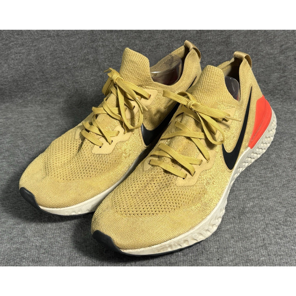 Nike Epic React Flyknit 2 Club Gold BQ8928-700 - Size 14 - Picture 3 of 7